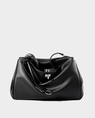 High-End Genuine Leather and Suede Leather Handbag with Lock Clasp, Women's Versatile Shoulder & Crossbody Bag for Commuting