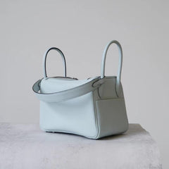 High-End Luxury Italian Taurillon Clémence Leather Women's Shoulder Bag – Gold & Silver Tone Handcrafted Handbag, Top Handle Purse, Designer Doctor-Style Satchel (19cm/26cm)