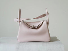 High-End Luxury Italian Taurillon Clémence Leather Women's Shoulder Bag – Gold & Silver Tone Handcrafted Handbag, Top Handle Purse, Designer Doctor-Style Satchel (19cm/26cm)