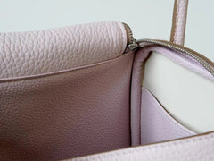 High-End Luxury Italian Taurillon Clémence Leather Women's Shoulder Bag – Gold & Silver Tone Handcrafted Handbag, Top Handle Purse, Designer Doctor-Style Satchel (19cm/26cm)