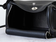 High-End Luxury Italian Taurillon Clémence Leather Women's Shoulder Bag – Gold & Silver Tone Handcrafted Handbag, Top Handle Purse, Designer Doctor-Style Satchel (19cm/26cm)