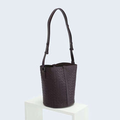 Interwoven Lambskin Leather Bucket Bag, Small Shoulder Bag,  Woven Purse Women Classic bag Crossbody Designer  Bag, Designer Bag
