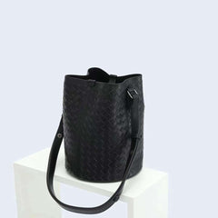 Interwoven Lambskin Leather Bucket Bag, Small Shoulder Bag,  Woven Purse Women Classic bag Crossbody Designer  Bag, Designer Bag