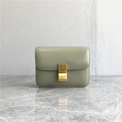 Italian Calfskin Leather Bag Designer Bag Italian Leather Box Bag, Classic Crossbody Bag, Shoulder Bag, Minimalist Genuine Leather Purse