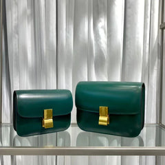Italian Calfskin Leather Bag Designer Bag Italian Leather Box Bag, Classic Crossbody Bag, Shoulder Bag, Minimalist Genuine Leather Purse