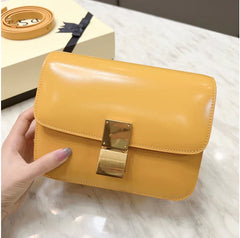 Italian Calfskin Leather Bag Designer Bag Italian Leather Box Bag, Classic Crossbody Bag, Shoulder Bag, Minimalist Genuine Leather Purse