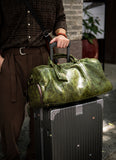 Italian Calfskin Leather Travel Duffel Bag | Handmade Premium Collector's Limited Edition Weekender