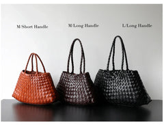 Italian Leather Woven Hobo Bag | Full Grain Summer basket-style weave Bag | Handcrafted Trapezoid Woven Shoulder Bag