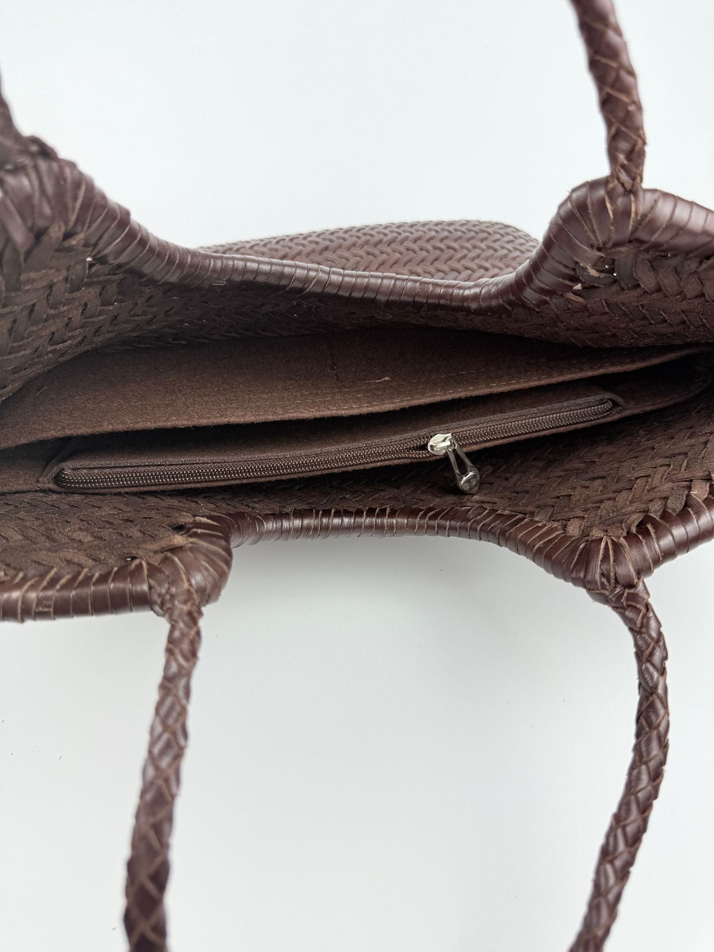 Italy Cowhide Leather Summer Woven Bag, Woven Triple Jump Bamboo Style HandBag, Beach Bag, Basket Bag, Hobo Leather Bag, Gift For Her