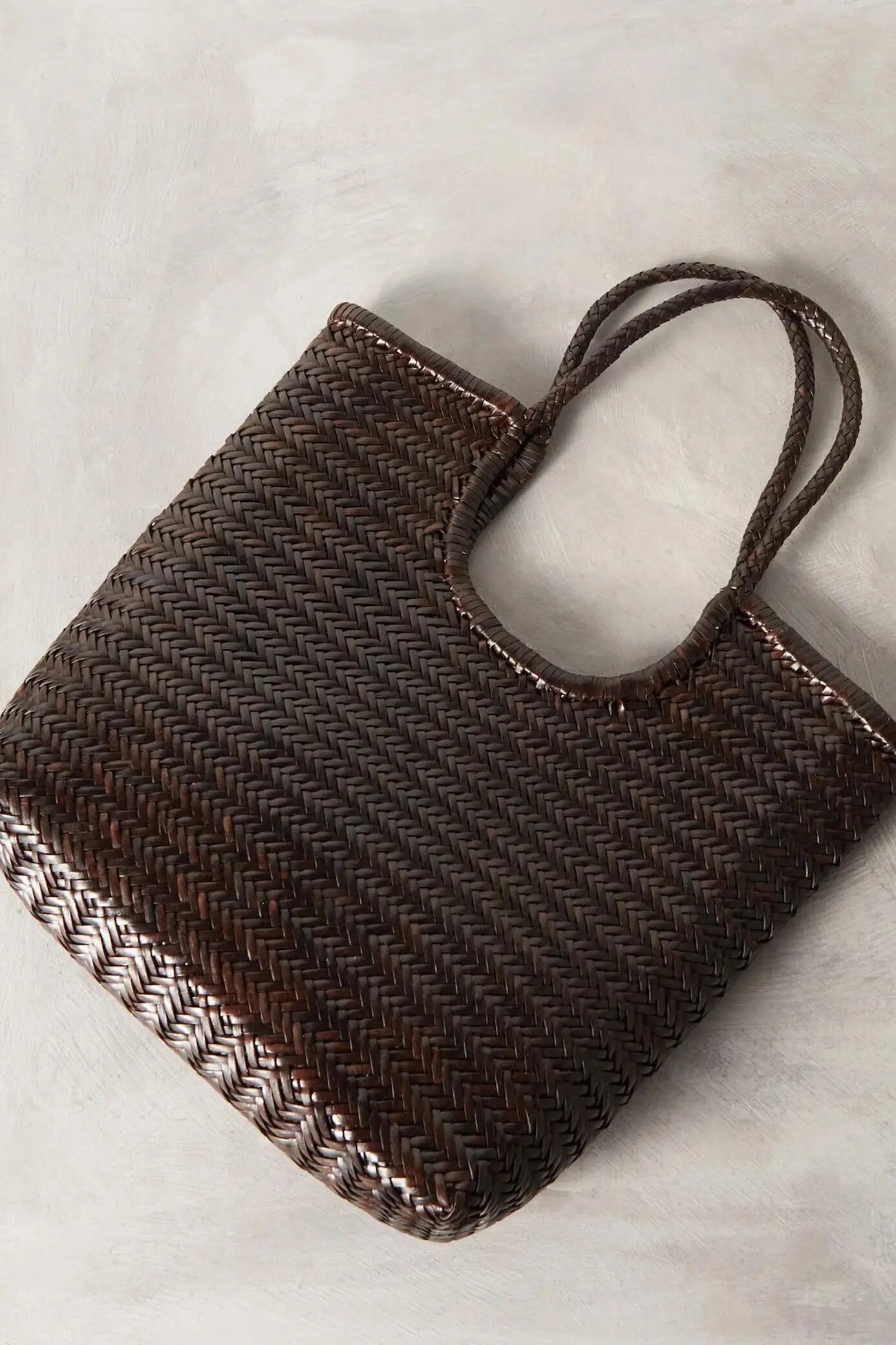 Italy Cowhide Leather Summer Woven Bag, Woven Triple Jump Bamboo Style HandBag, Beach Bag, Basket Bag, Hobo Leather Bag, Gift For Her
