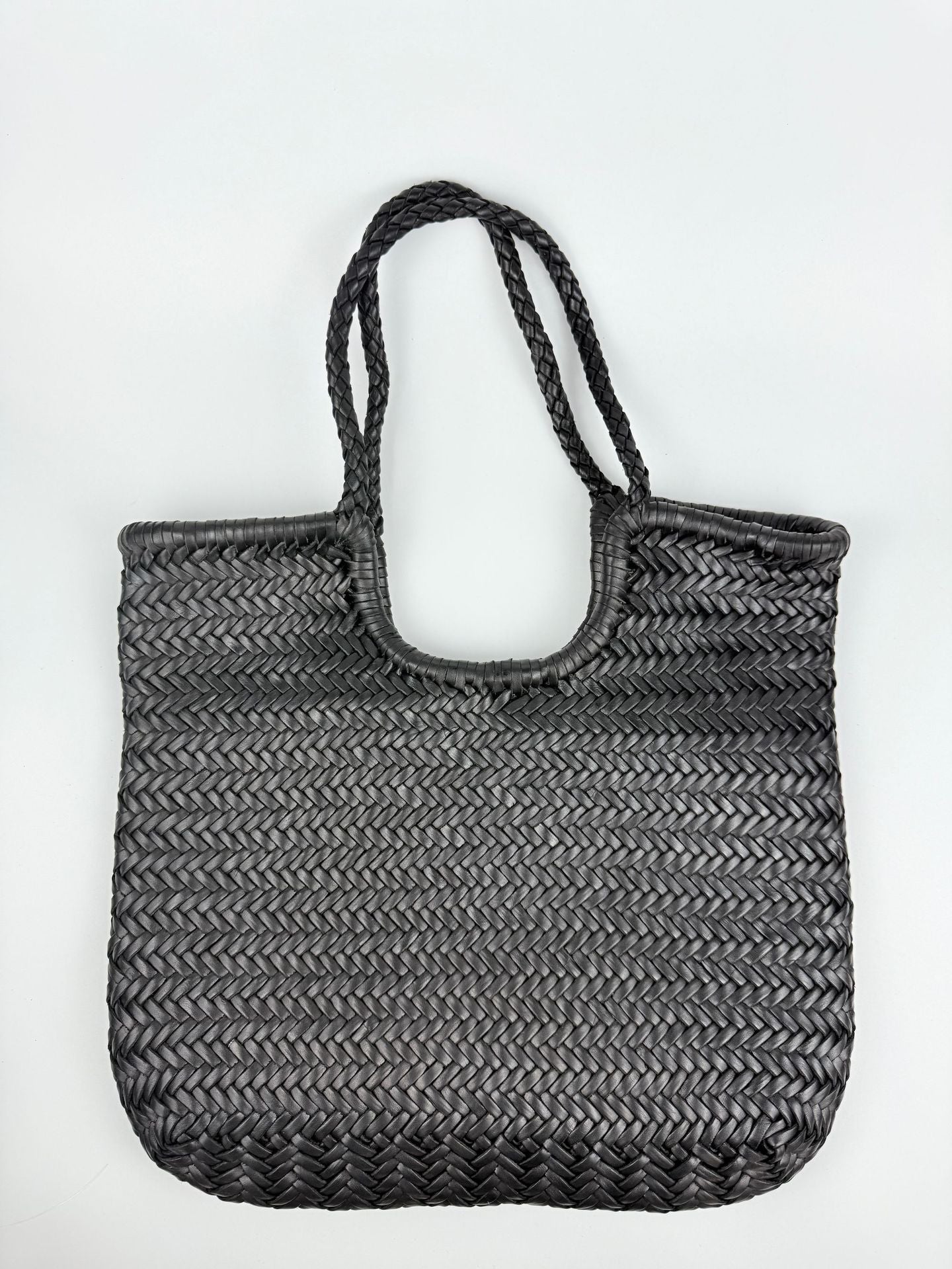 Italy Cowhide Leather Summer Woven Bag, Woven Triple Jump Bamboo Style HandBag, Beach Bag, Basket Bag, Hobo Leather Bag, Gift For Her