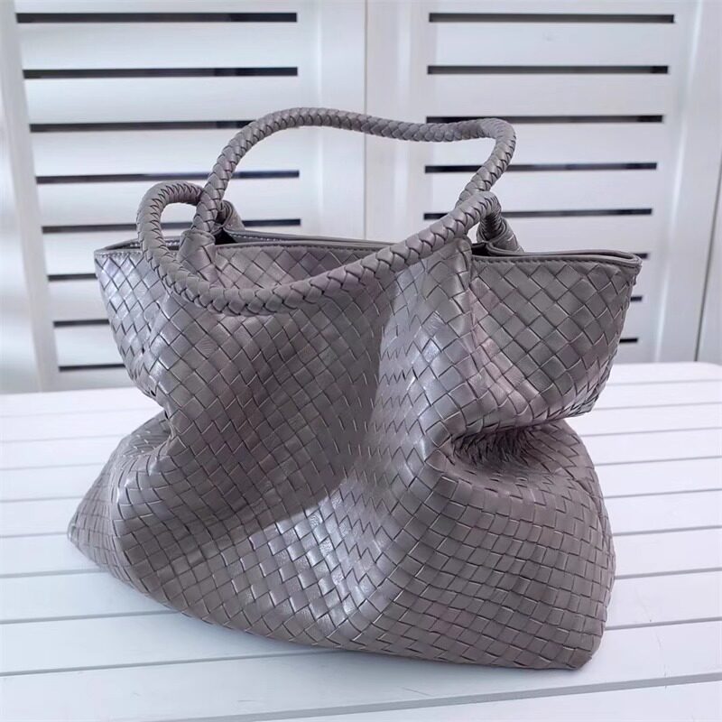 Italy Lambskin Leather Tote, Large Intrecciato Leather Bag, Classic Elegant Tote in Trendy, Designer Bag, Gift to Her