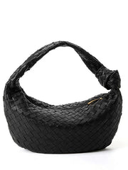Lambskin Knotted Intrecciato Leather Handbag(3 Sizes), Handcrafted Premium Quality Genuine Leather Handbag, Daily Fashion Lady Tote Bag, Designer Bag