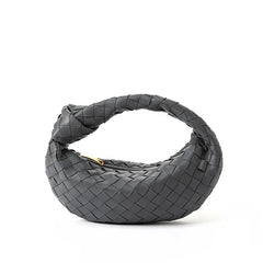 Lambskin Knotted Intrecciato Leather Handbag(3 Sizes), Handcrafted Premium Quality Genuine Leather Handbag, Daily Fashion Lady Tote Bag, Designer Bag