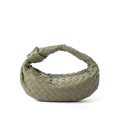 Lambskin Knotted Intrecciato Leather Handbag(3 Sizes), Handcrafted Premium Quality Genuine Leather Handbag, Daily Fashion Lady Tote Bag, Designer Bag