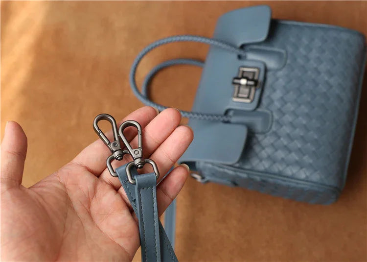 Lambskin Leather Shoulder Bag Handwoven, Small Designer Bag,  Woven Purse Women Classic bag Crossbody Luxury Bag, Birthday Gift For Her