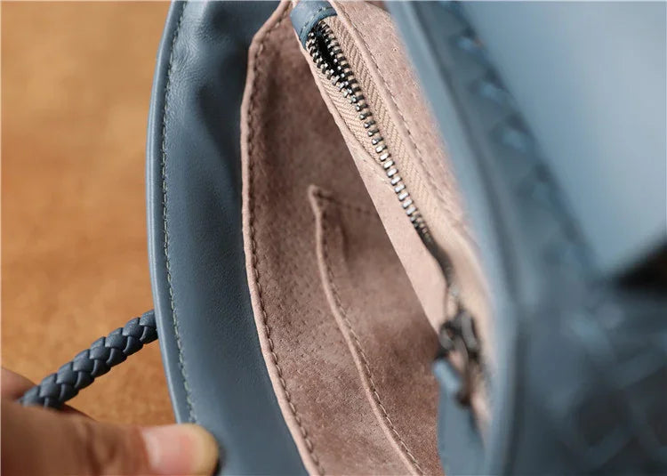 Lambskin Leather Shoulder Bag Handwoven, Small Designer Bag,  Woven Purse Women Classic bag Crossbody Luxury Bag, Birthday Gift For Her