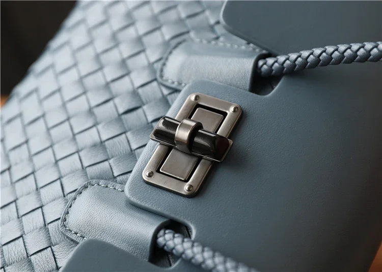 Lambskin Leather Shoulder Bag Handwoven, Small Designer Bag,  Woven Purse Women Classic bag Crossbody Luxury Bag, Birthday Gift For Her