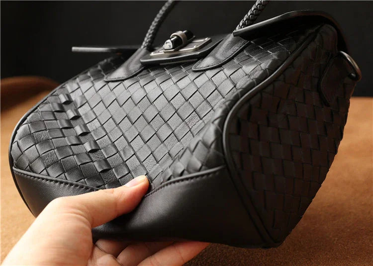 Lambskin Leather Shoulder Bag Handwoven, Small Designer Bag,  Woven Purse Women Classic bag Crossbody Luxury Bag, Birthday Gift For Her