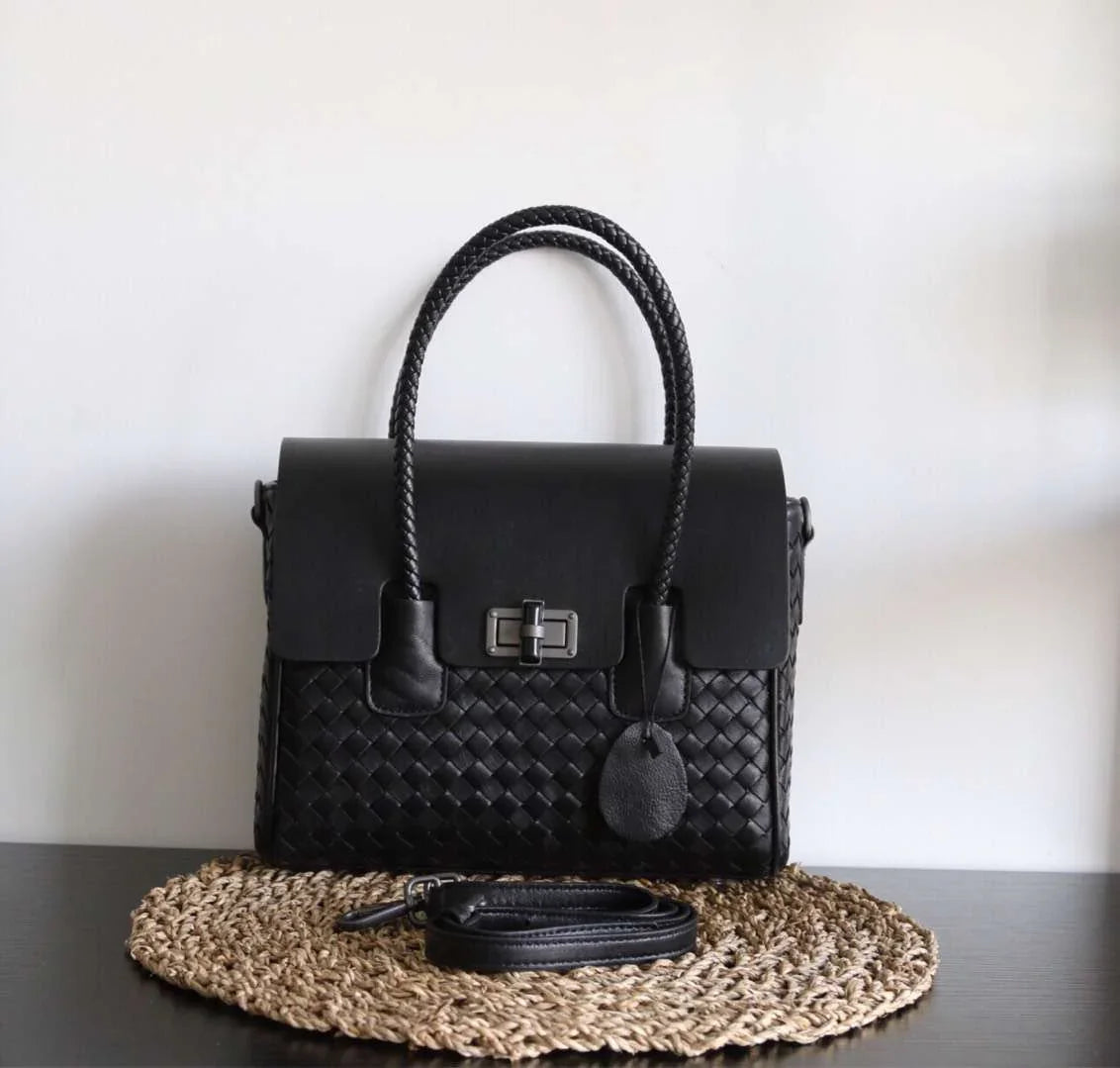Lambskin Leather Shoulder Bag Handwoven, Small Designer Bag,  Woven Purse Women Classic bag Crossbody Luxury Bag, Birthday Gift For Her