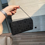 Lambskin Leather Woven Boston Bag, Mini Designer Bag, Leather Box Shoulder Bag, Classic Leather Handbag, Minimalist Genuine Leather Crossbody Purse