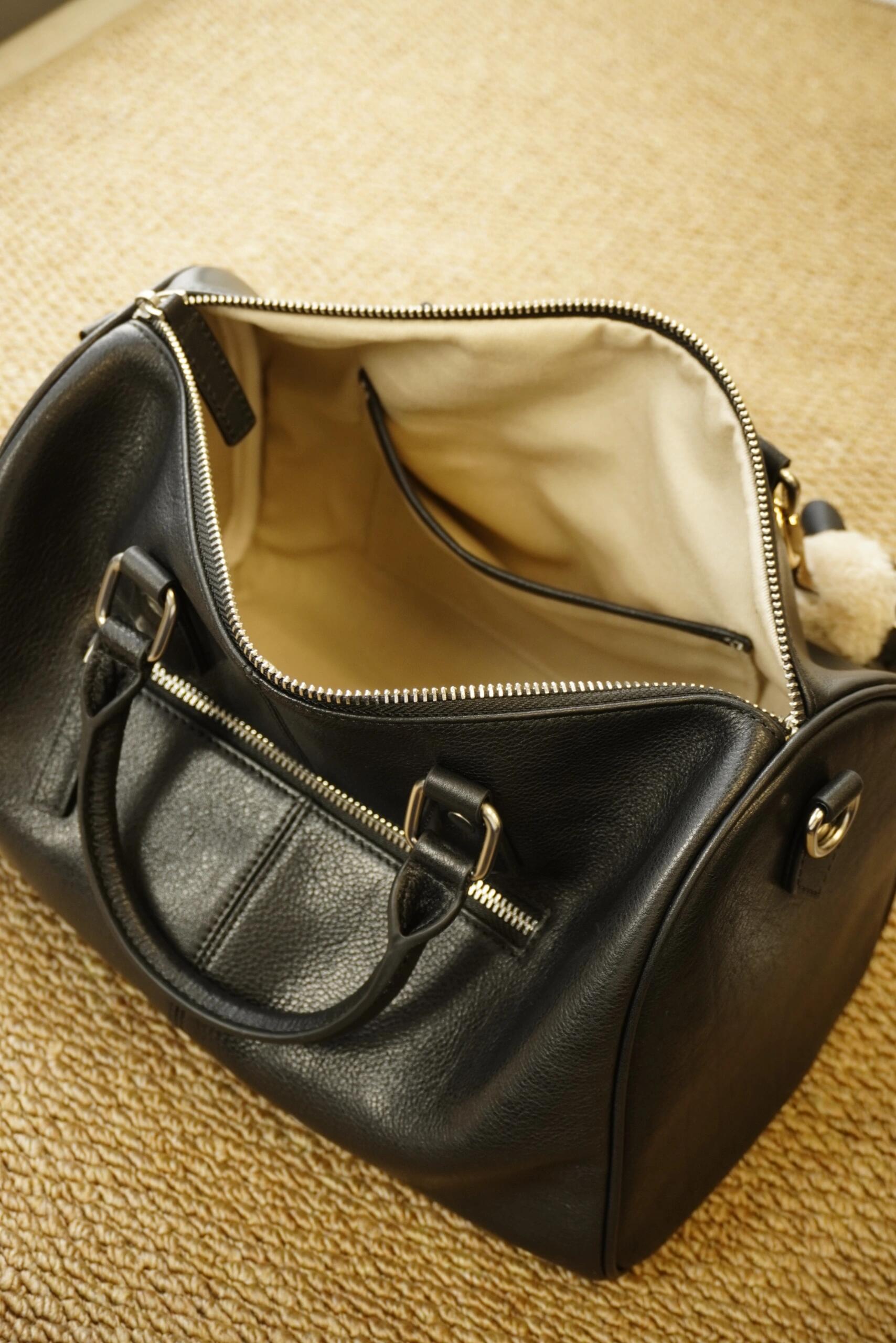 Large Cowhide Leather Boston Bag, Vintage Matte Leather Crossbody & Commuter Satchel with Sheep Charm