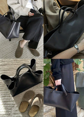 Large Genuine Leather Women's Tote | Versatile Commuter Crossbody Tote | Luxury Designer Bag