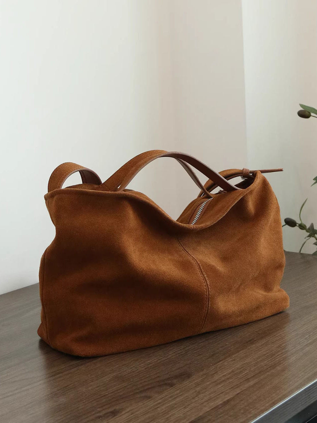 Large Suede Hobo Bag for Women | Slouchy Autumn/Winter Shoulder Bag & Crossbody