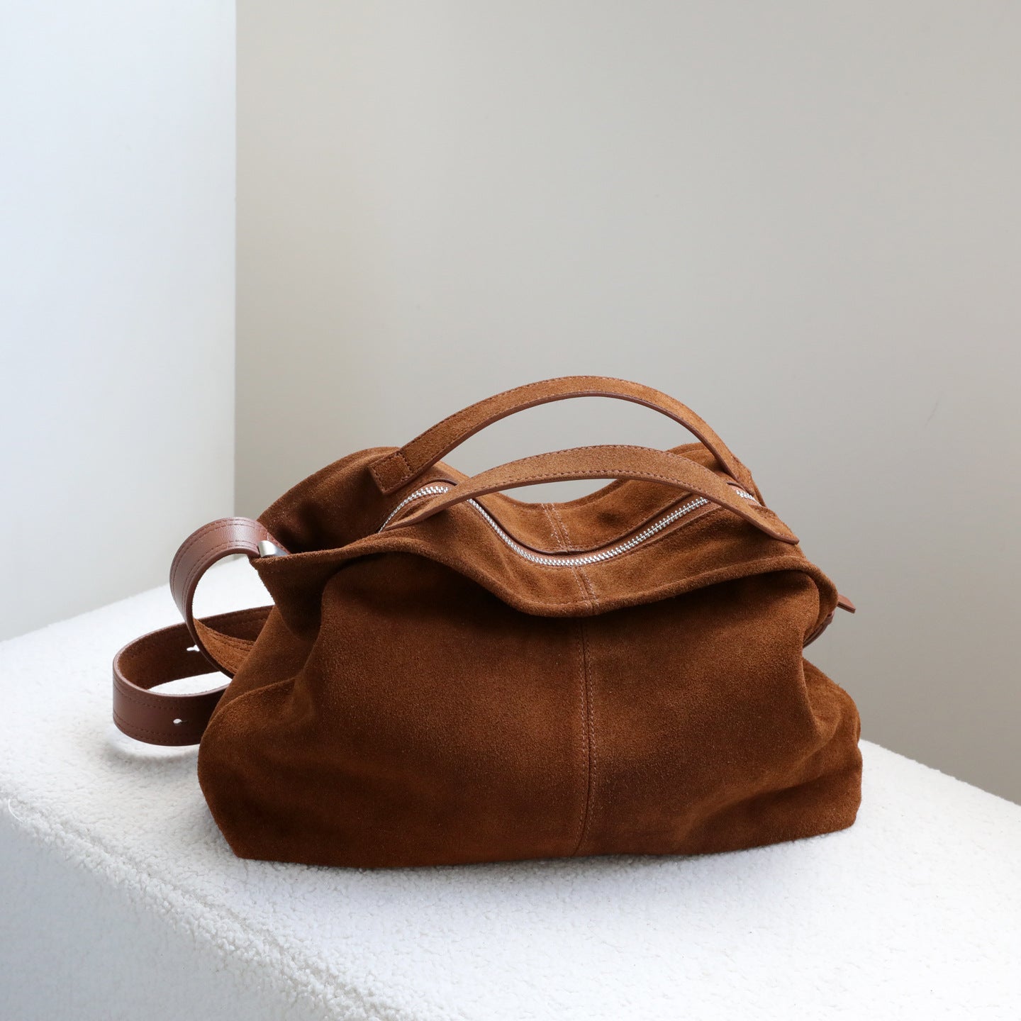 Large Suede Hobo Bag for Women | Slouchy Autumn/Winter Shoulder Bag & Crossbody
