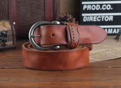 Leather Belt Men, Handcrafted Genuine Leather Brown Belt, Distressed Leather Belt, Christmas Gift For Him Dad Boyfriend, Best Men Gifts