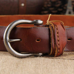 Leather Belt Men, Handcrafted Genuine Leather Brown Belt, Distressed Leather Belt, Christmas Gift For Him Dad Boyfriend, Best Men Gifts