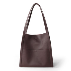 Leather Tote Bag Grain Cowhide Leather Tote Bag, Leather Shoulder Bag, Minimalist Lady Bag, Laptop Bag, Gift For Her, Cloud Oslo