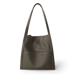 Leather Tote Bag Grain Cowhide Leather Tote Bag, Leather Shoulder Bag, Minimalist Lady Bag, Laptop Bag, Gift For Her, Cloud Oslo