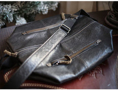 Lightweight Men's Soft Full-Grain Leather Travel Bag, Handmade Durable Cowhide Crossbody, Large Gym Bag, Weekender & Laptop Shoulder Bag