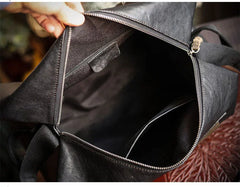Lightweight Men's Soft Full-Grain Leather Travel Bag, Handmade Durable Cowhide Crossbody, Large Gym Bag, Weekender & Laptop Shoulder Bag