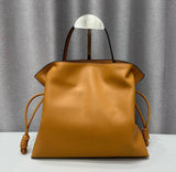 Luxurious Minimalist Soft Calfskin Bucket Bag | Shoulder Bag and Crossbody Bag for Women with Drawstring Closure