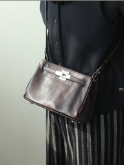 Luxury Black Leather Tote Bag, Handmade Togo and Lambskin Leather Shoulder Bag and Crossbody Square Bag