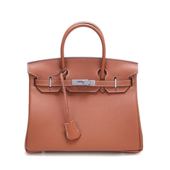 Luxury Classic Genuine Leather Bag Silver Tone, Must-have Leather Designer Bag, Shoulder Bag, Crossbody Bag, Gift For Her