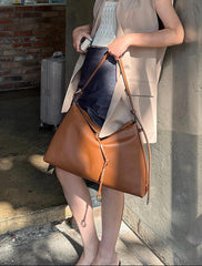 Luxury Cowhide Leather Hobo Bag | Soft Leather Shoulder & Crossbody Purse