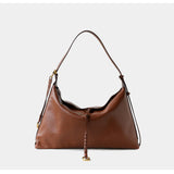Luxury Cowhide Leather Hobo Bag | Soft Leather Shoulder & Crossbody Purse