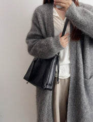 Luxury Cowhide Leather Hobo Bag | Soft Leather Shoulder & Crossbody Purse