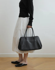 Luxury Cowhide Leather Tote Bag | Handcrafted Large Shoulder Work Satchel
