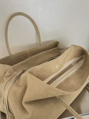 Luxury Cowhide Leather Tote Bag | Handcrafted Large Shoulder Work Satchel