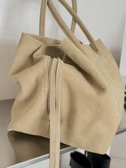 Luxury Cowhide Leather Tote Bag | Handcrafted Large Shoulder Work Satchel