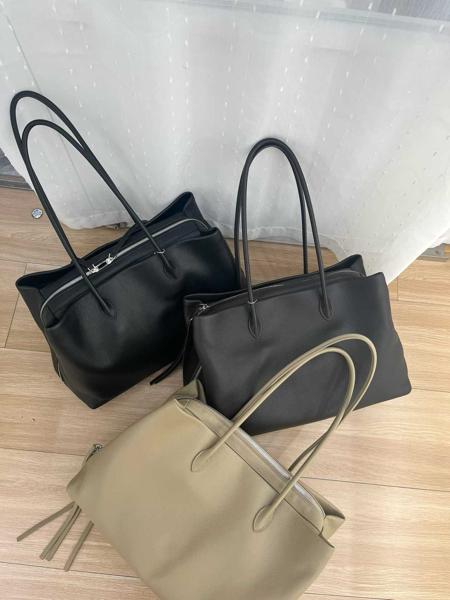 Luxury Cowhide Leather Tote Bag for Women — Handcrafted Large Shoulder Work Satchel with Laptop Compartment | Office, Travel & Everyday Carry