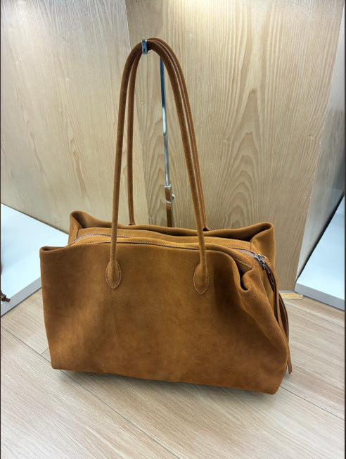 Luxury Cowhide Leather Tote Bag for Women — Handcrafted Large Shoulder Work Satchel with Laptop Compartment | Office, Travel & Everyday Carry
