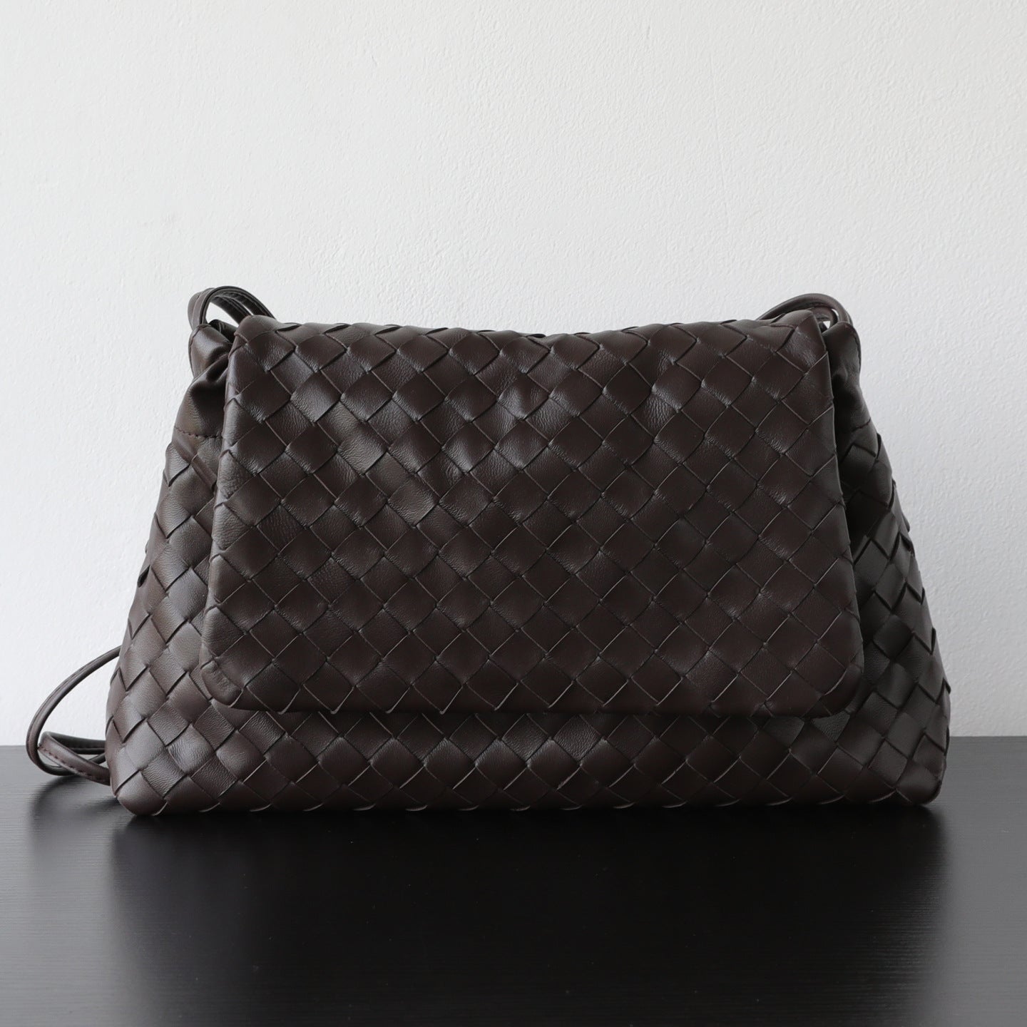 Luxury Handwoven Lambskin Crossbody Bag, Soft Leather Hobo Bag, Designer Craftsmanship Woven Flap Tote for Women