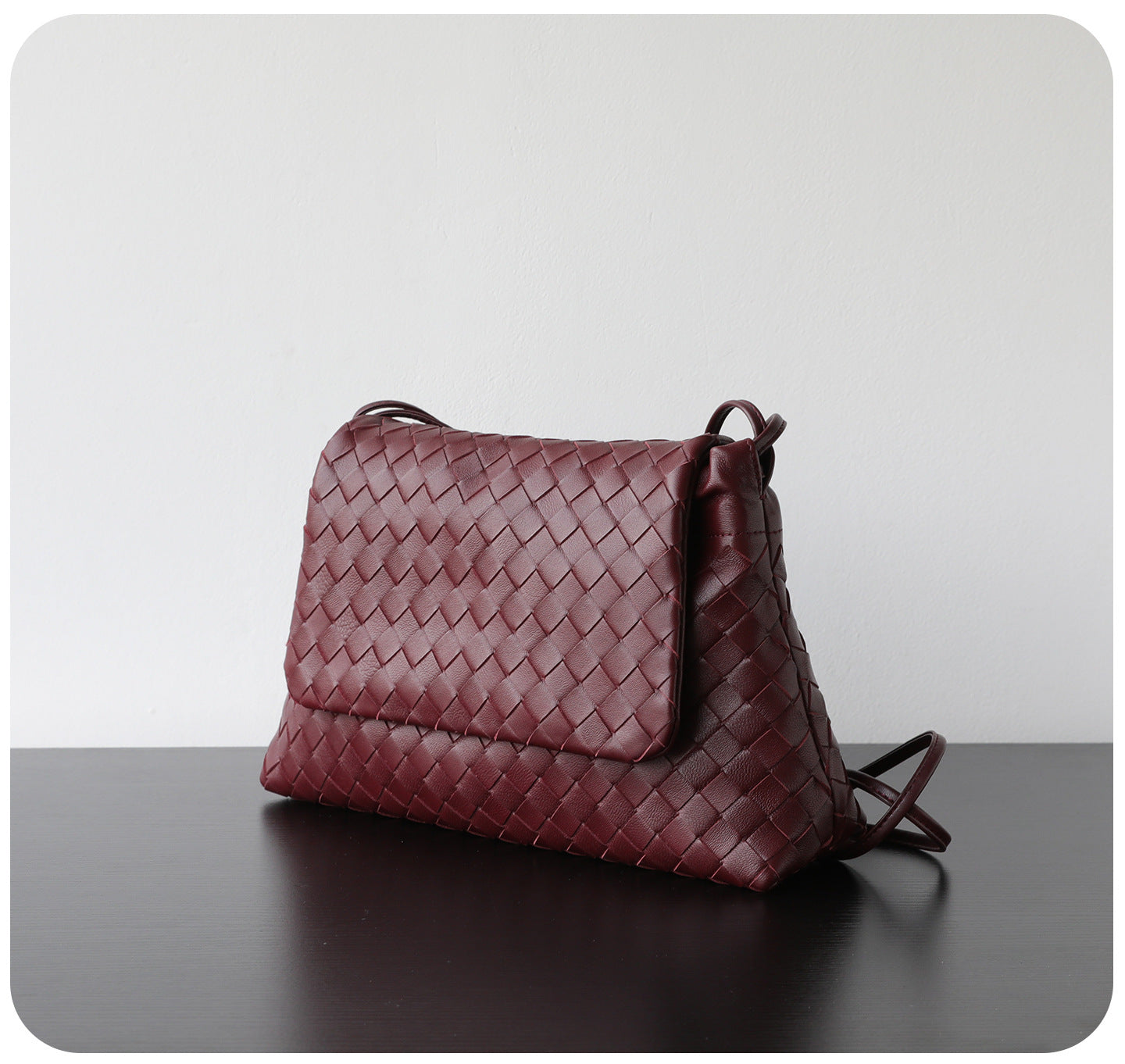 Luxury Handwoven Lambskin Crossbody Bag, Soft Leather Hobo Bag, Designer Craftsmanship Woven Flap Tote for Women