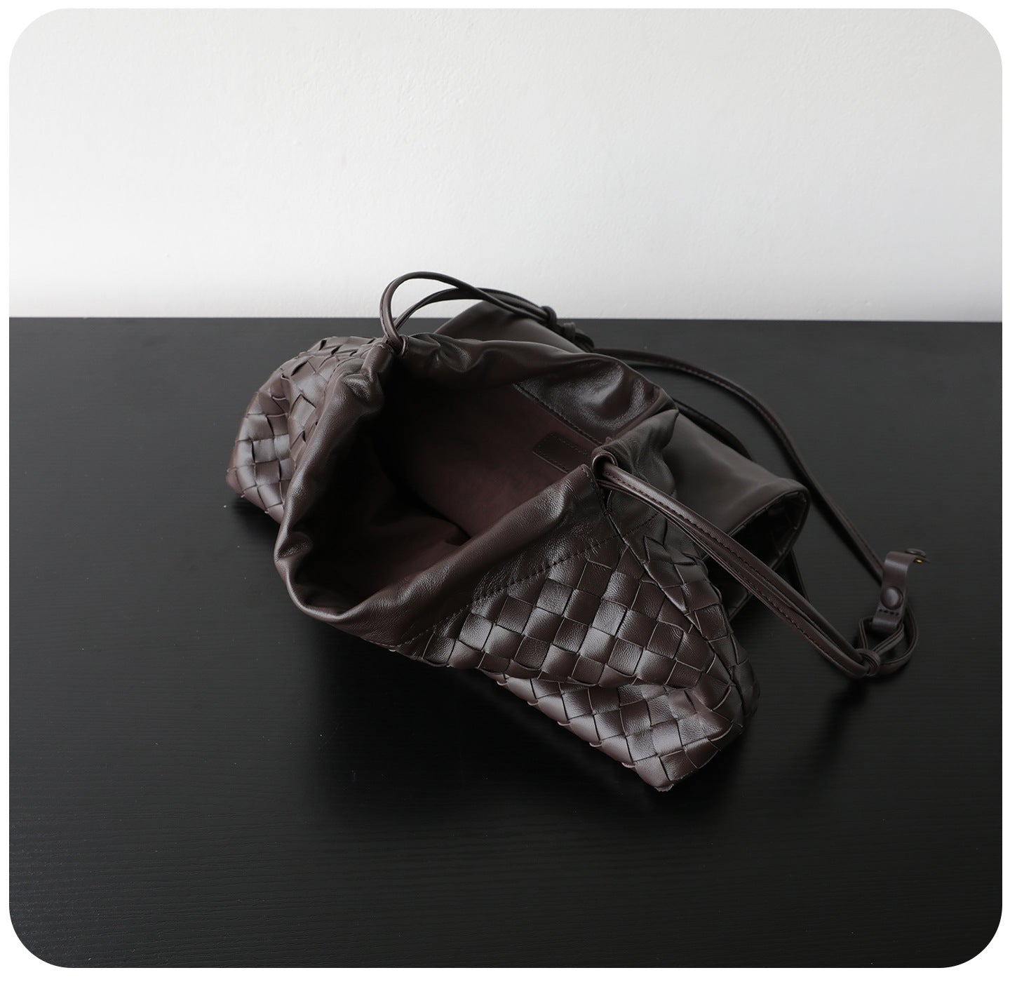 Luxury Handwoven Lambskin Crossbody Bag, Soft Leather Hobo Bag, Designer Craftsmanship Woven Flap Tote for Women