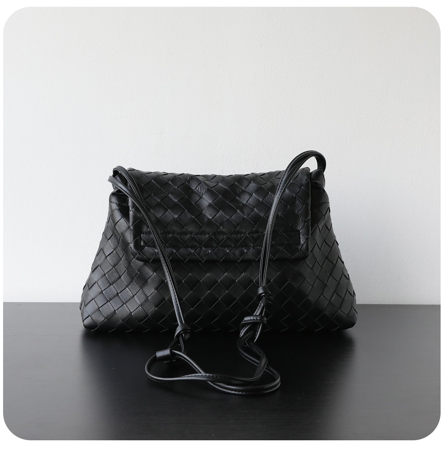 Luxury Handwoven Lambskin Crossbody Bag, Soft Leather Hobo Bag, Designer Craftsmanship Woven Flap Tote for Women